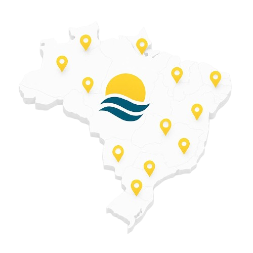 Mapa do Brasil da Rede Brasil de Hotéis